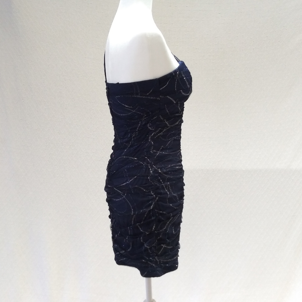BCX Sparkly Tulle Dark Blue Dress - Picture 4 of 8